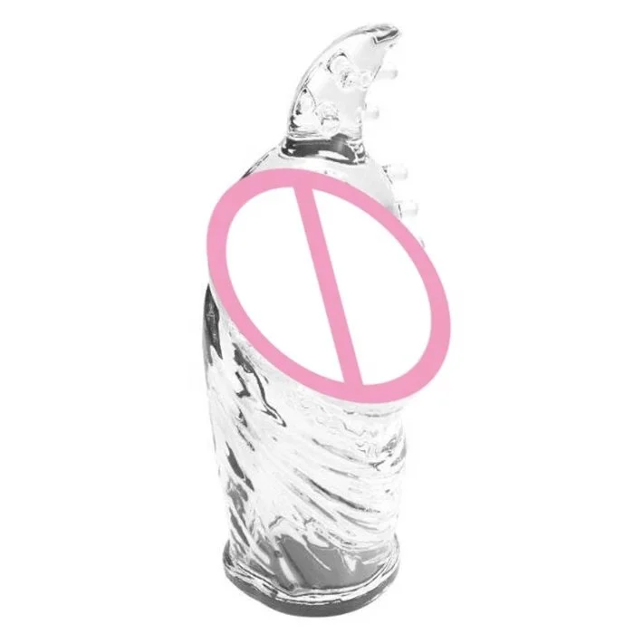 Reusable OEM Brand Penis Sleeve Extender Realistic Condom Extension Sex Toy for Men Cock Enlarger Condom Sheath Delay Model