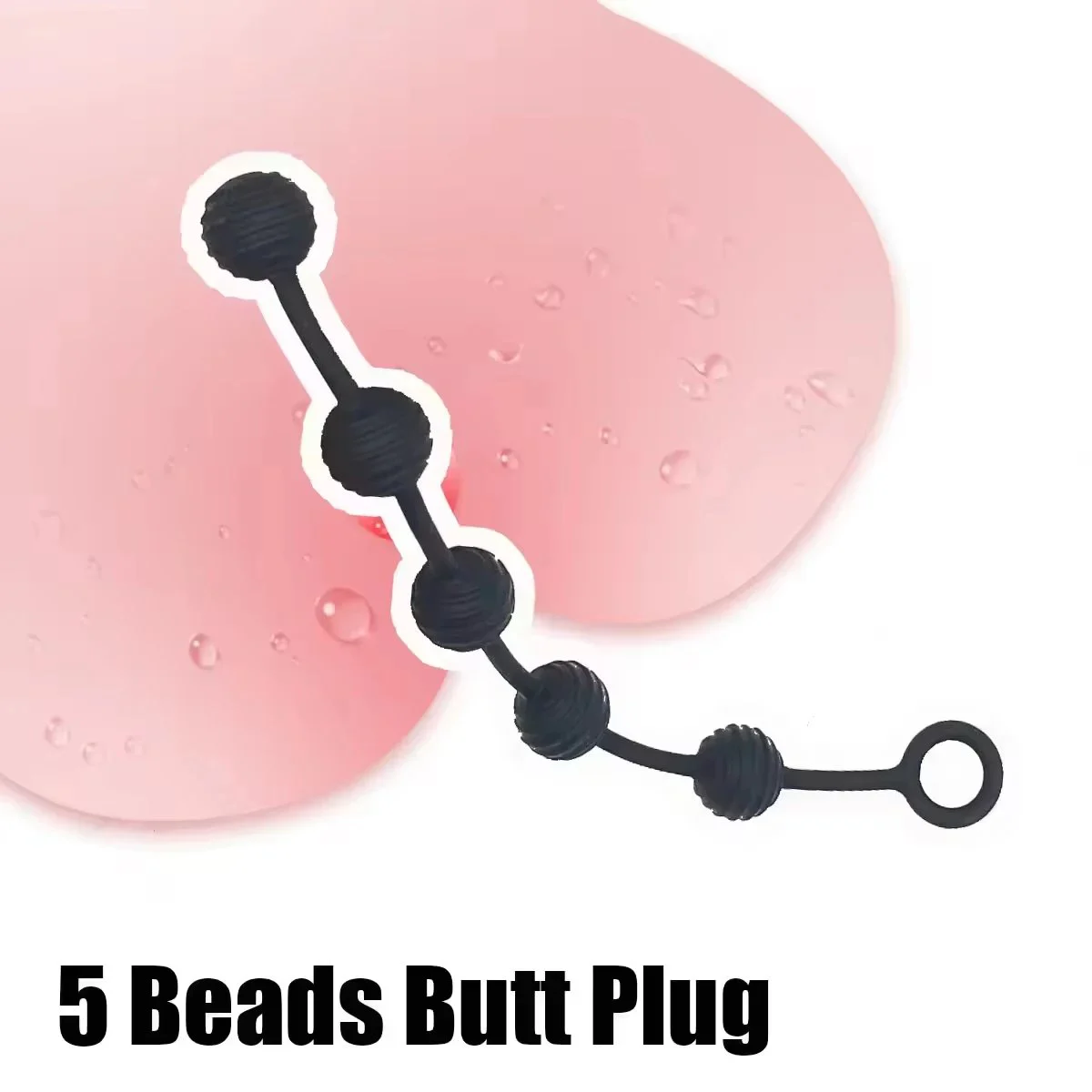 Rear Court Silicone Seven Ball Bead Massage Masturbator Erotic Anal Plug Adult Sex Toys