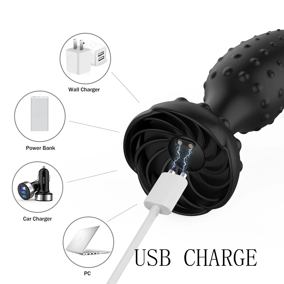 Silicone Rear Court Anal Plug with 10 Frequency Vibration and Remote Control Anal Sex Toy for Women