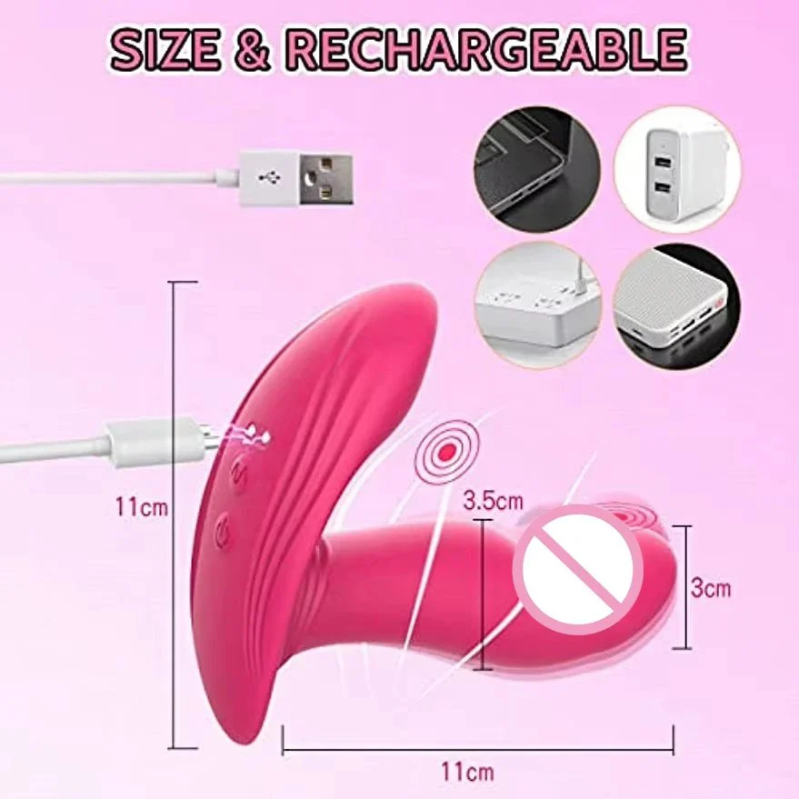 APP Vibrating Wiggling Wearable Clitoral G Spot Vibrator for Women Remote Control Perfect Fit Butterfly Panty