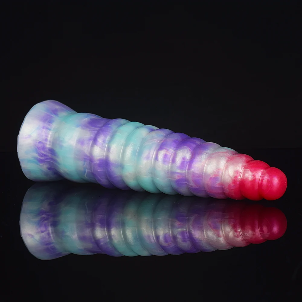 Ice Dragon Colour Silicone Female Masturbator Adult Anal Plug Sexual Stimulation Sex Toys
