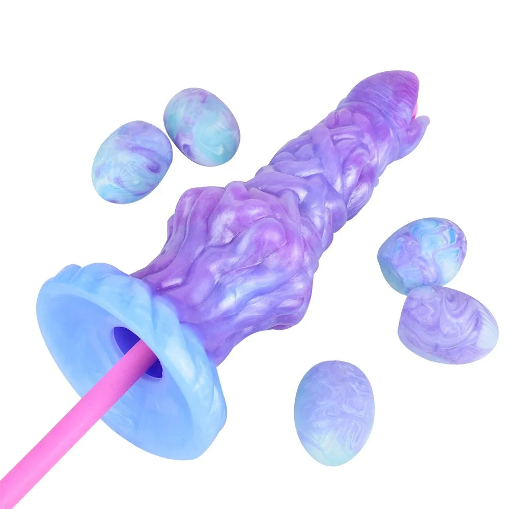 Inflatable Ovipositor Silicone Dildo Penis Lay Eggs Butt Plug Fantasy Masturbator Sex Toys for Women