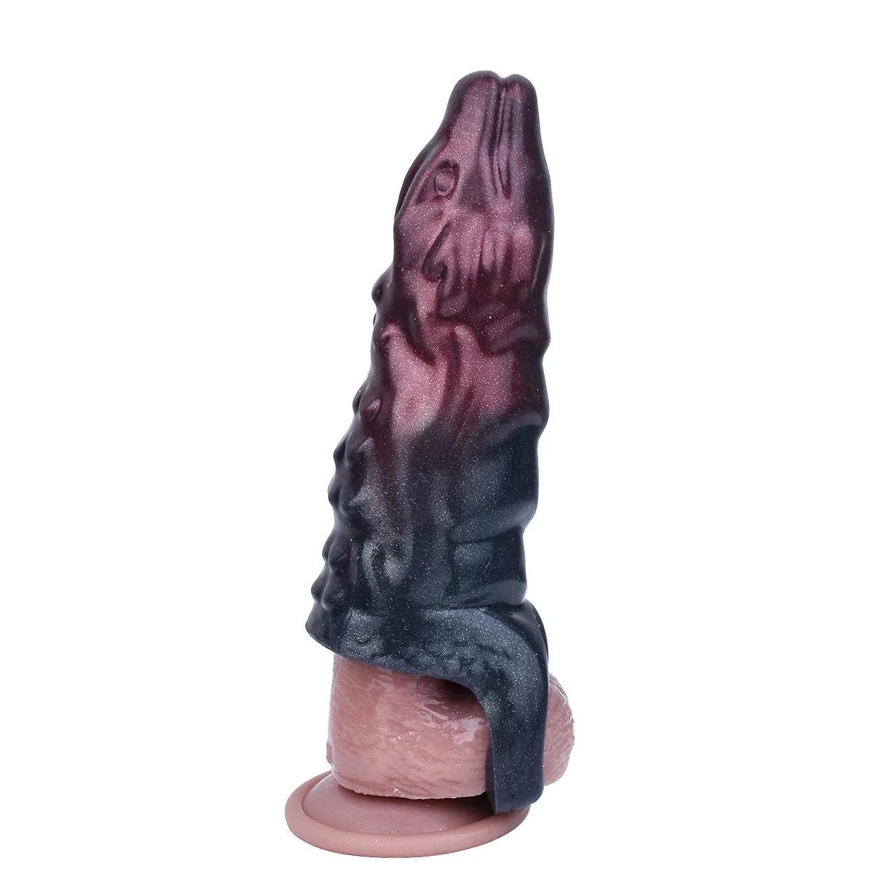 Male Penis Extender Soft Hollow Silicone Wearable Penis Enlargement Sleeve Fantasy Huge Dildo Couple Fun Adult Sex Toy