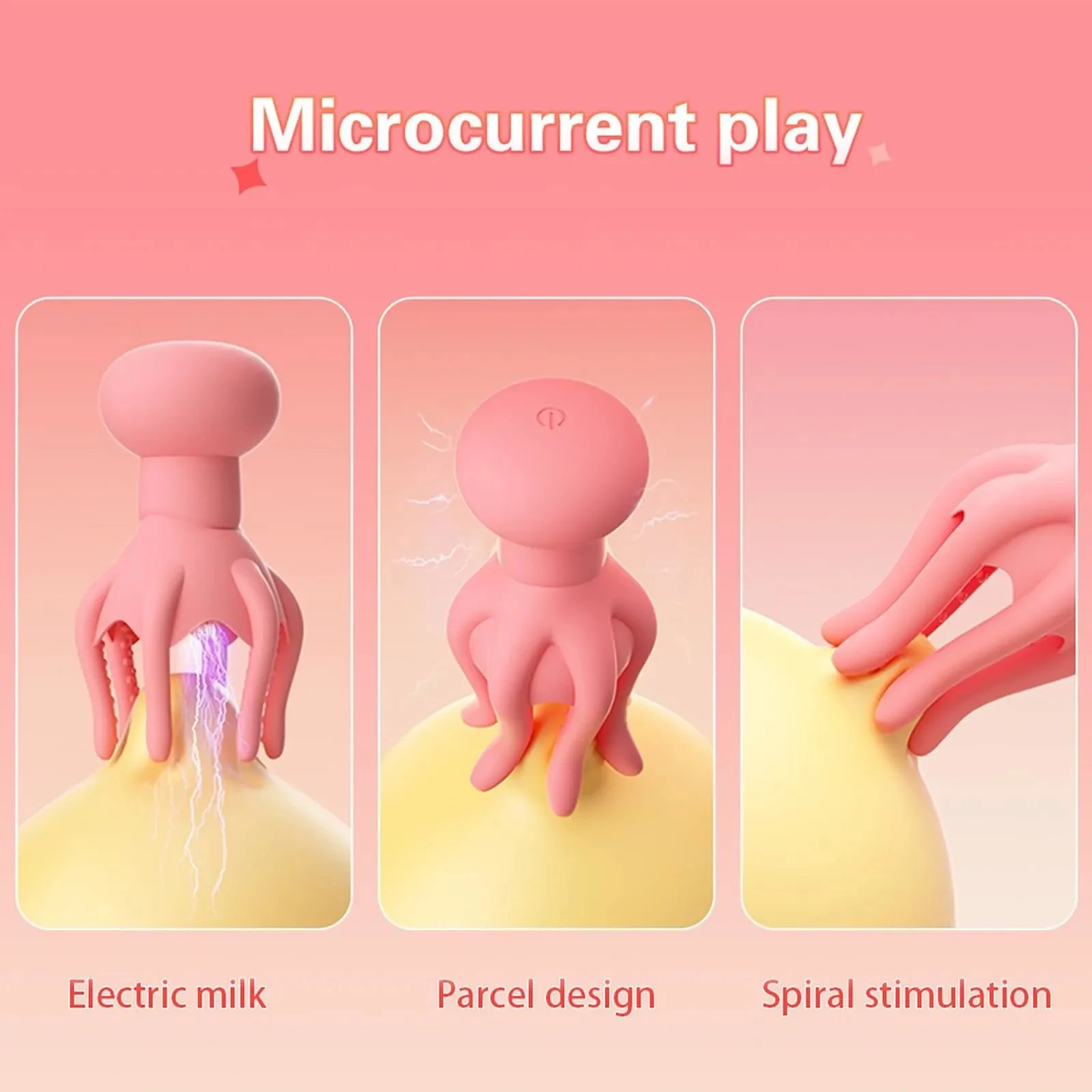 Gelance Women's Nipple Vibrator-10 Electric Shock Vibrating Modes USB Rechargeable 100% Waterproof Remote Control Couples Adult