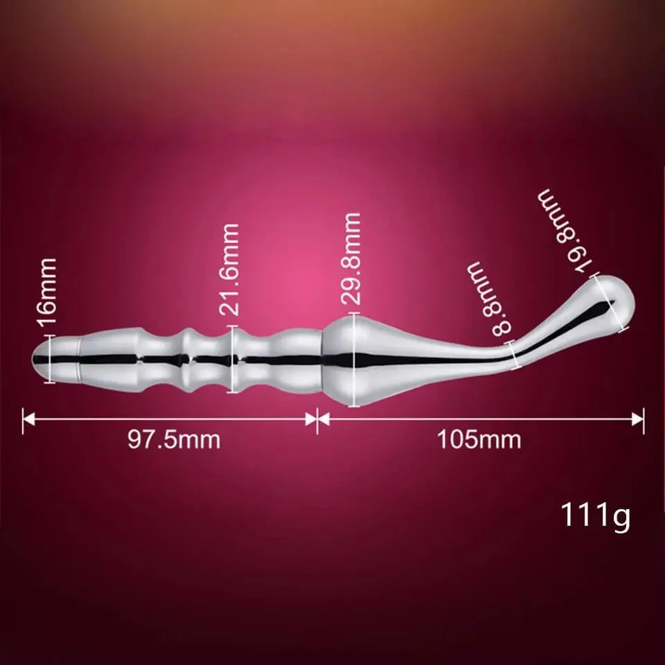 Smooth Surface Metal Prostate Massager Anal Massager Anus Vibrator Anal Dildo Butt Plug Masturbator Sex Toy for Men Women