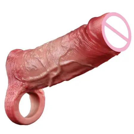 S M L Men Cock Condom Penis Cuff Thickened Testicle Penis Ring Delay Ejaculation for Man
