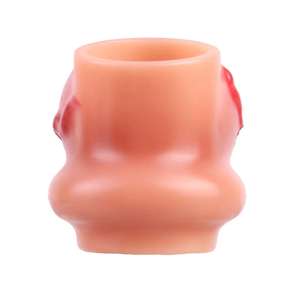 Realistic Animal Dog Knot Penis Enlargement Soft Silicone Cock Half Sleeve Sex Toy for Couples