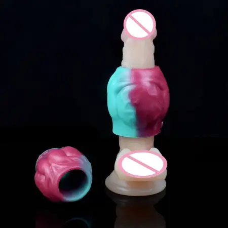 Flexible Soft Adult Toys With Dog Penis Ring Big Animal Cock Sleeve Penis Sheath for Women Stimulation