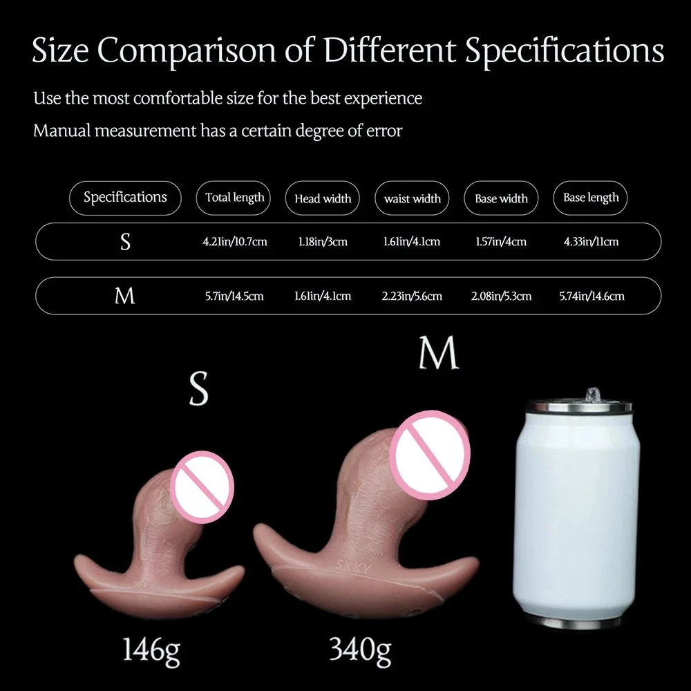 Liquid Silicone Realistic Dildo Style Vibrating Anal Plug Extra Large Size Adult Sex Toy for Adults 18+