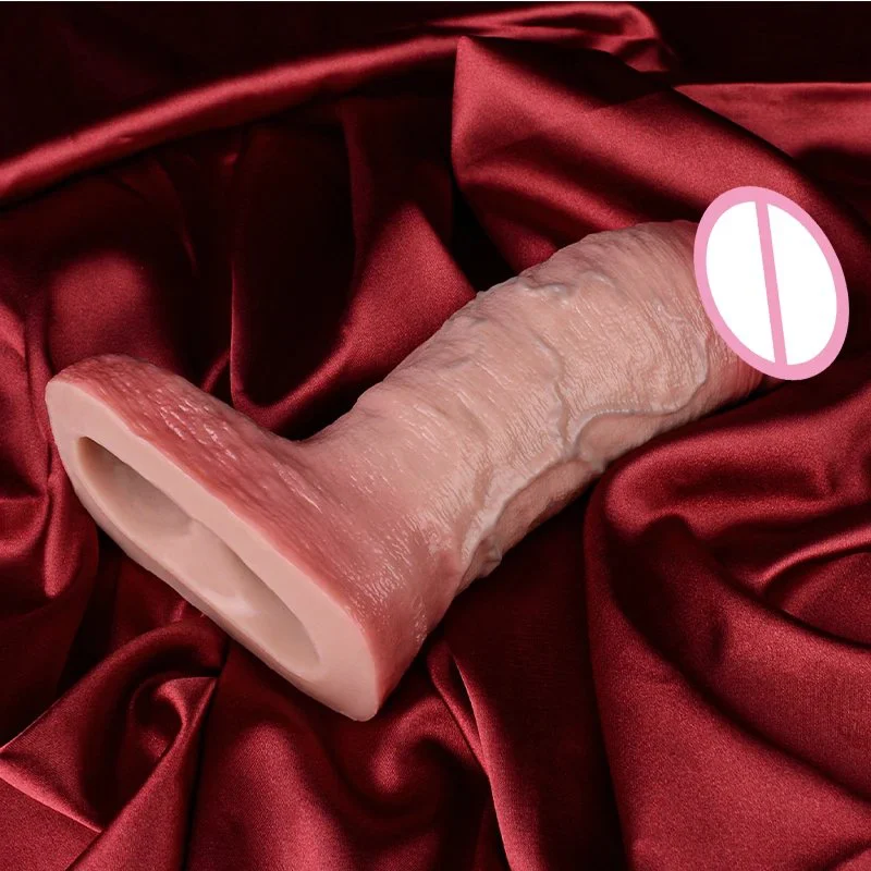 Highly Realistic Male Penis Sleeve 3D Precision Modeling Double Opening Design Suitable Soft Silicone Adult Toys