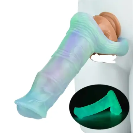 Horse Cock Sleeve Extendable Male for Enlargement Animal Dildo Sex Toys for Men Fantasy Strectable L Size