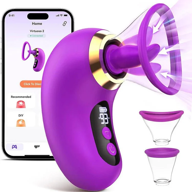 App Control Digital Display Tongue Sucking Vibrator Sex Toys for Women Masturbation