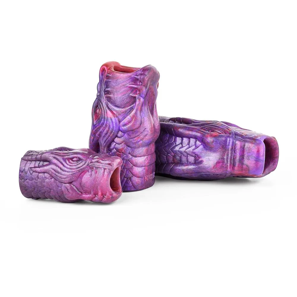 Phantom Sleeve Couple Sex Reusable Penis Extender Penis Sleeve Anal Plug for Men Women