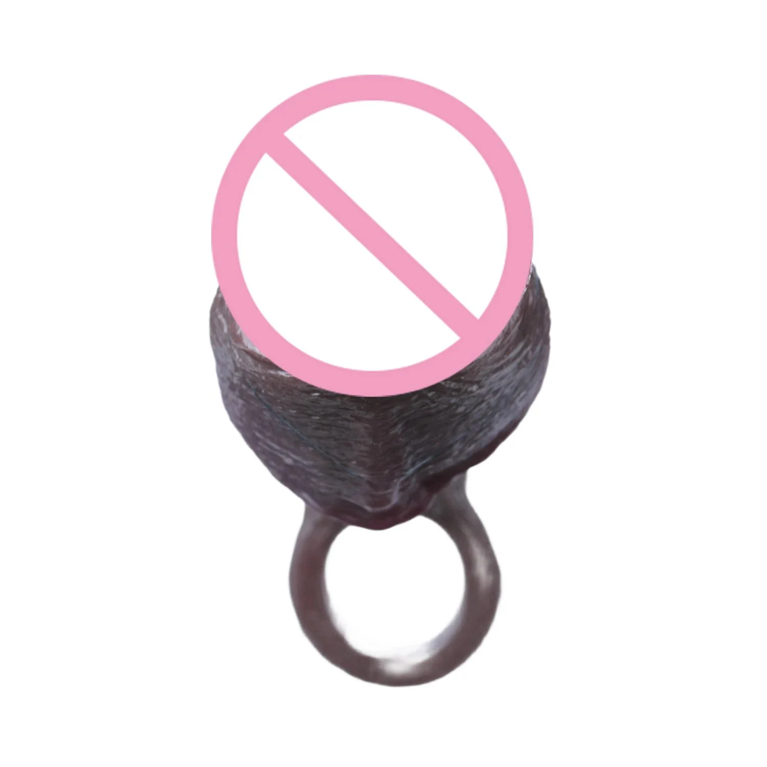 Open Design Black Tone Realistic Penis Sleeve Hollow Extension Sheath with Anti-Slip Ring Reusable Soft Adult Toy