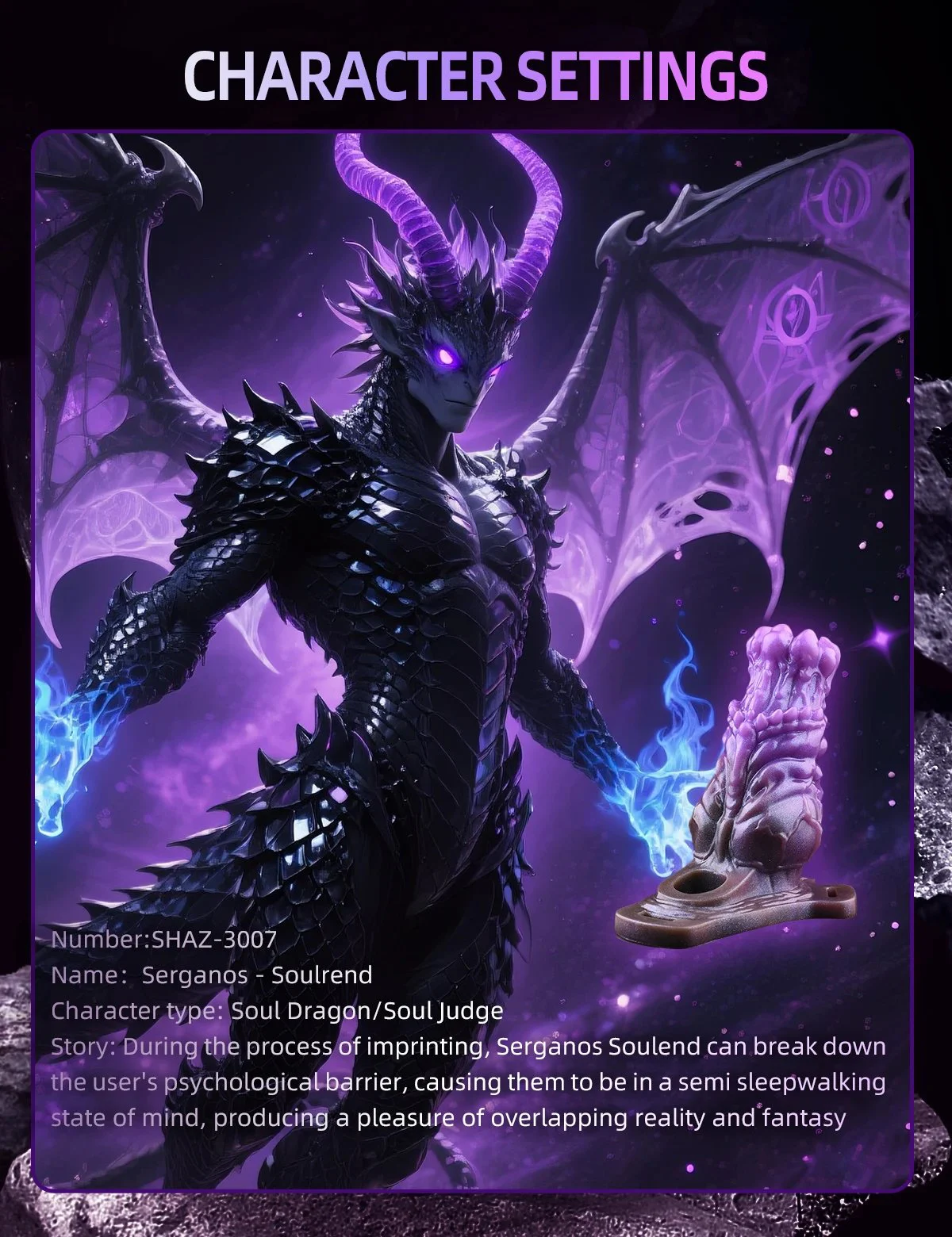 Open Fantasy Dildo Cover Extends the Length of the Penis As Well As the Size of the Penis