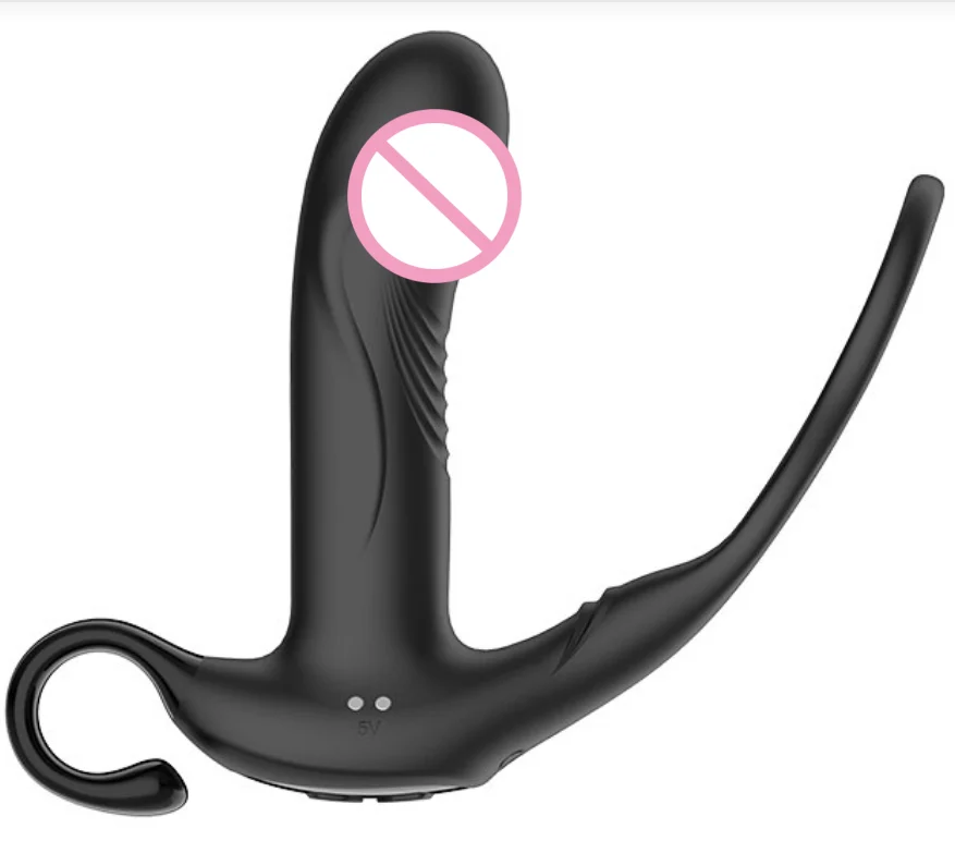 Male G-point Remote Control Backyard Massager Silicone Anal Plug Toy Vibration Lock Sperm Ring Prostate Massager