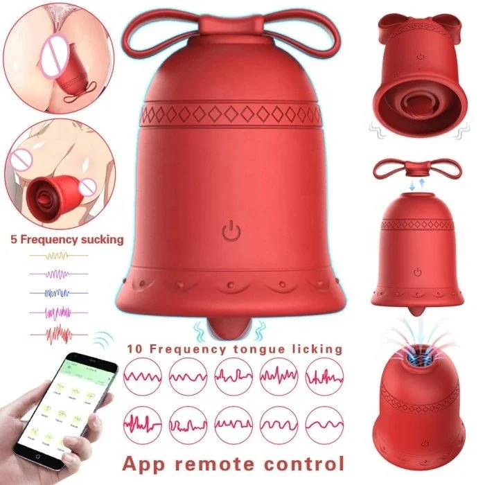 APP Controlled Rose Vibrator with 10 Frequencies USB Powered Bell Vibrator for Female Masturbation Bullet Sex Toys