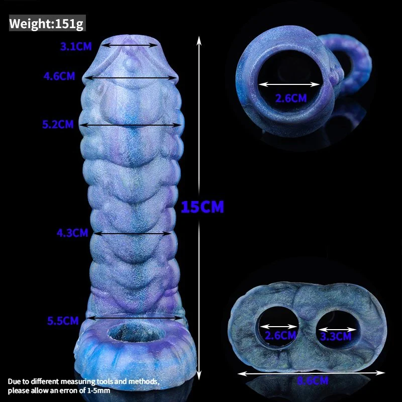 Fury Dragon Multi Functional Enhancer Silicone Dildo Penis Sleeve Sex Toys for Men Enlargement