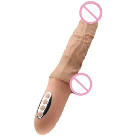10 Frequency Telescopic Vibrating Dildo Strong Silicone Sex Toy for Adult Use