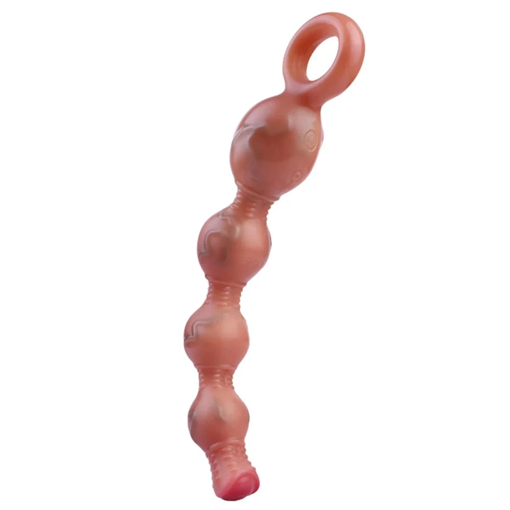 10.5 Inch Super Soft Silicone Vibrator Anal Beads Couples Anal Plug Massage Adult Sex Toys Flirting Vibrating Anal Butt Plug