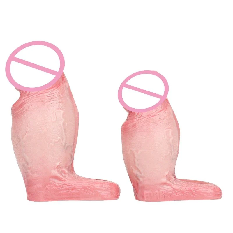 Larger-sized Silicone Penis Sleeve with an Enlarged Penis Opening Design Offering a Realistic and Immersive Experience