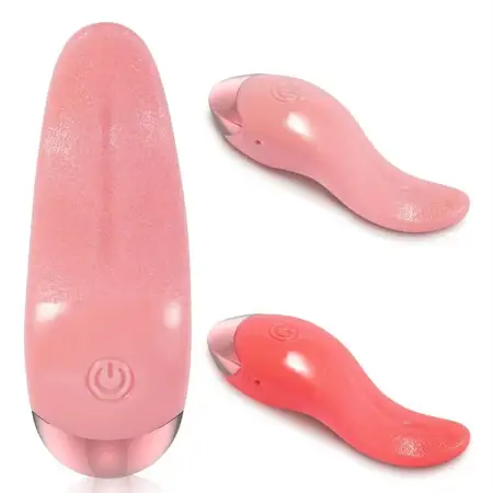 Silicone 10 Frequency Oral Sex Toys Adults Heating VibratingTongue Vibrator