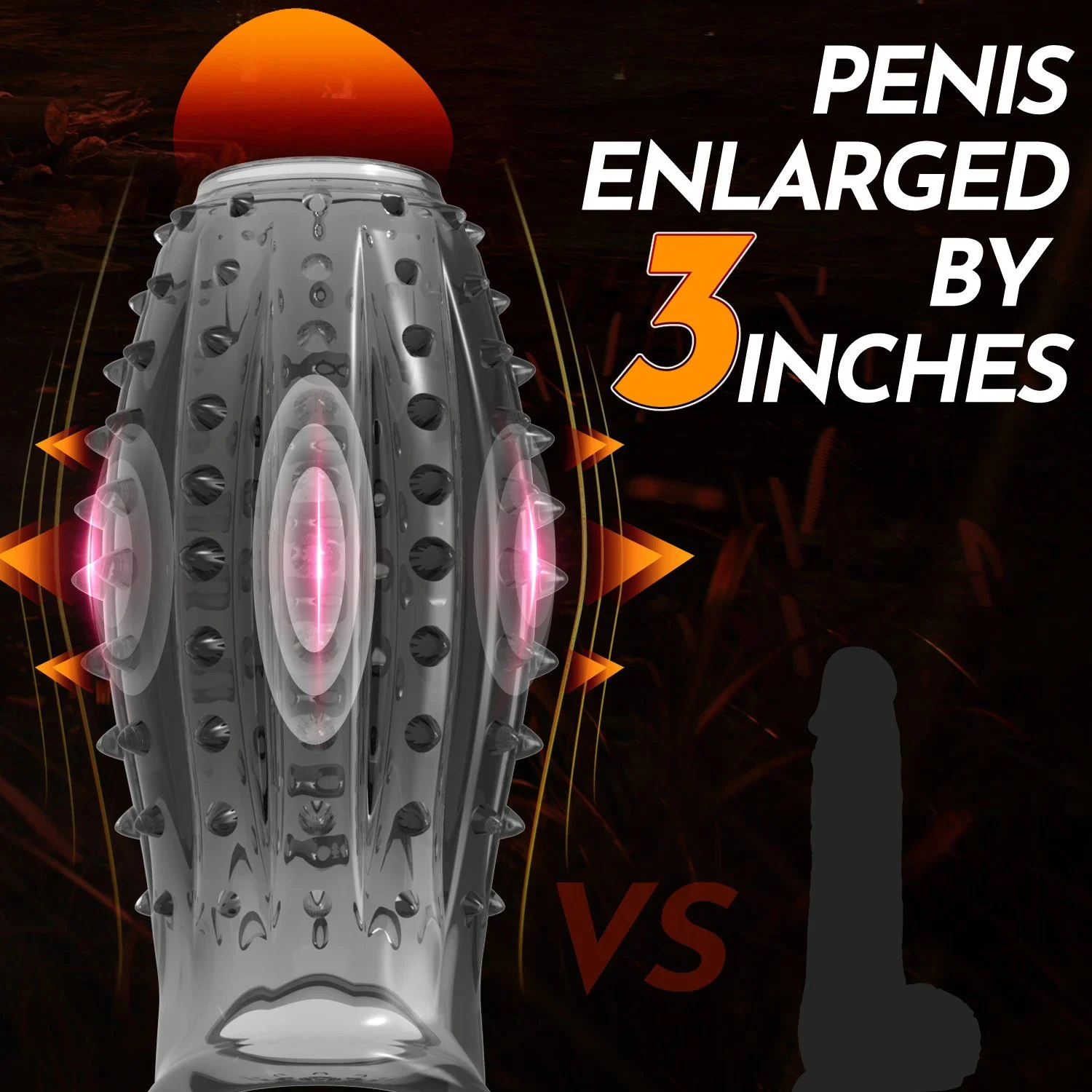 Sex Cock Sleeve Delay Ejaculation Silicone Reusable Condoms Ribbed Dots Penis Sleeve for Men