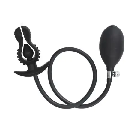 Silicone Expandable Anal Plug and Prostate Massager Inflatable Butt Plug Stimulator Sex Toy for Women and Men