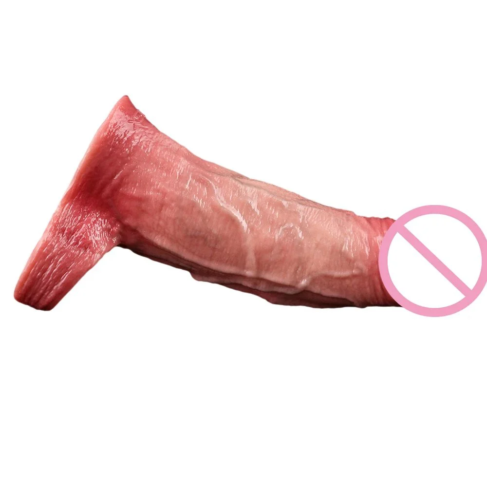 Large Size Realistic Liquid Silicone Soft Flexible Elastic Dildo Sleeve Penis Cock Sleeve Male Sex Toy Sheath Enlarge Penis