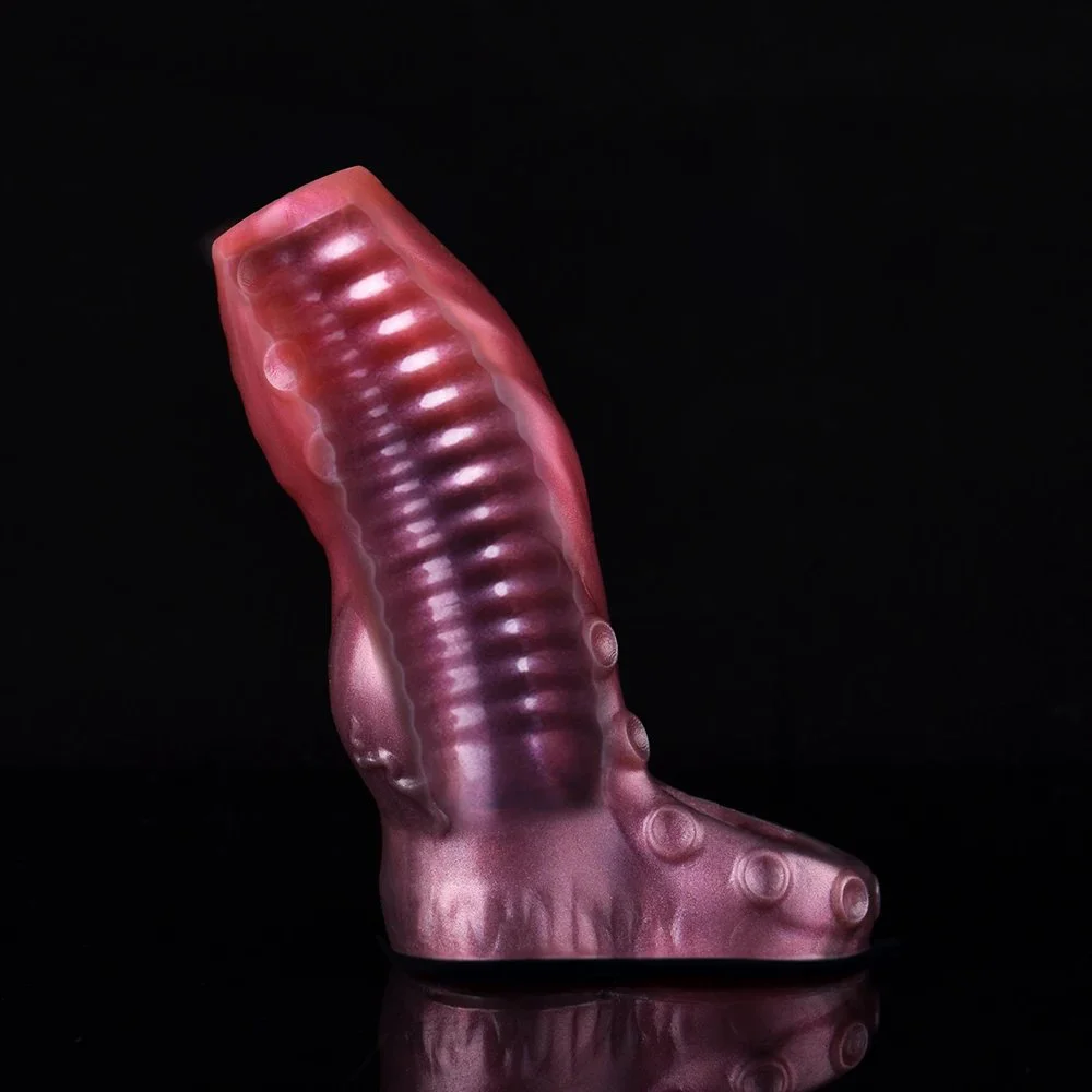 Multi Functional Dildo Girth Enhancer Silicone Penis Sleeve Cover Penis Ring Delay Ejaculation Extender Reusable