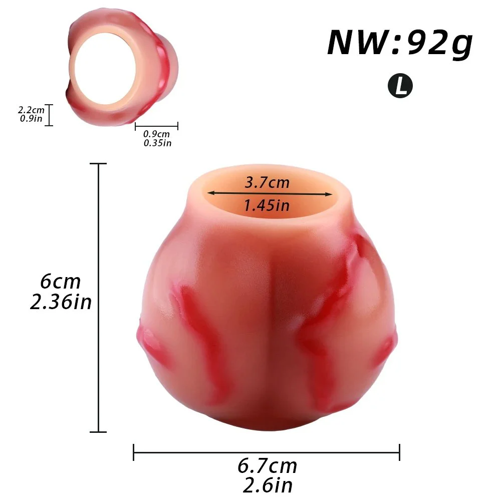Penis Sleeve Dog Dildo Enlargers, Big Knot Silicone Penis Sleeve Enlargement Dildo Grith Extender Ejaculation Delay for Men