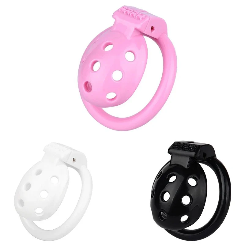 Pink Chastity Cage Sissy Small Chastity Devices, Male Penis Cage for Men Flat Cock Cage, BDSM Cage