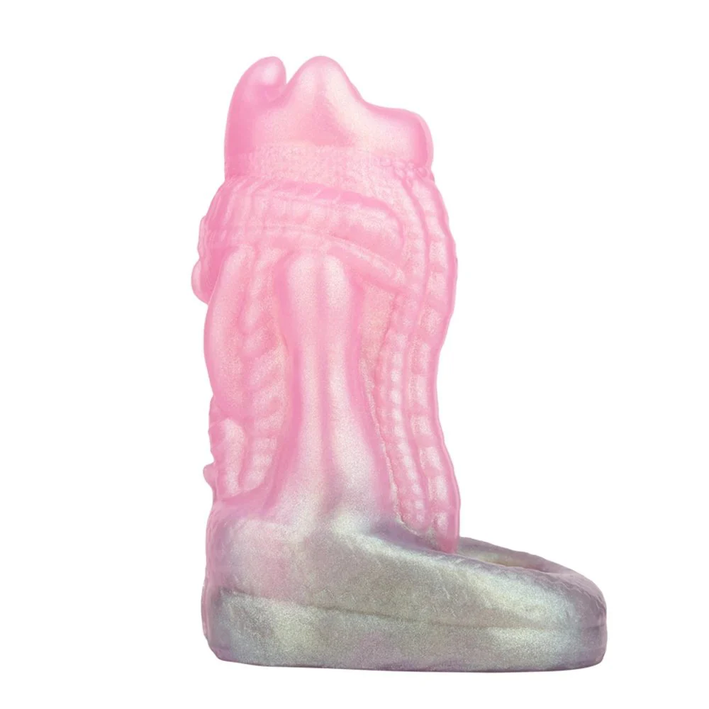 Penis Closed-End Sleeve Fantasy Huge Penis Polarized JiuLing Series Soft Silicone Penis Enlargement Condom Couples Sex Toys