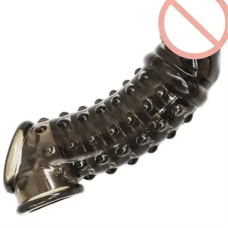 Male Sex Toys Reusable Silicone Condoms for Men Black Soft Penis Cock Sleeve