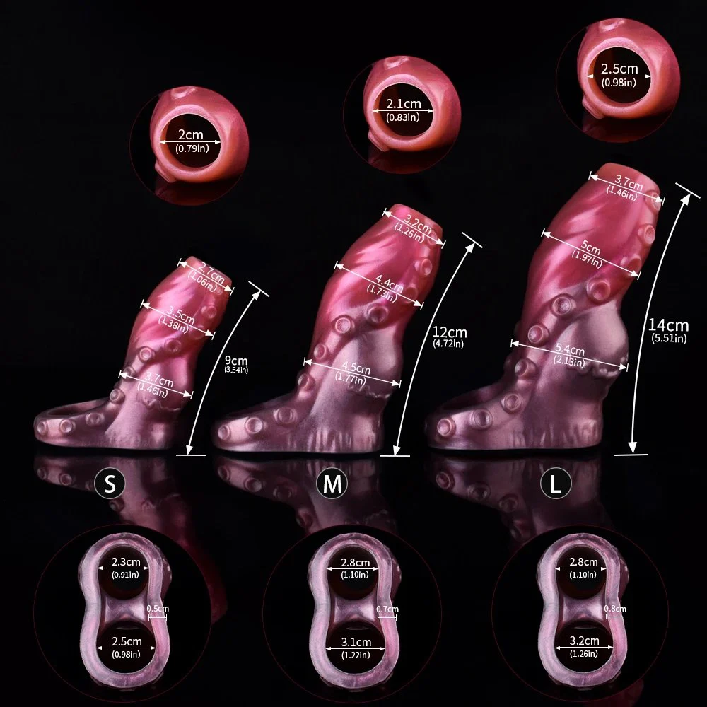 Multi Functional Dildo Girth Enhancer Silicone Penis Sleeve Cover Penis Ring Delay Ejaculation Extender Reusable