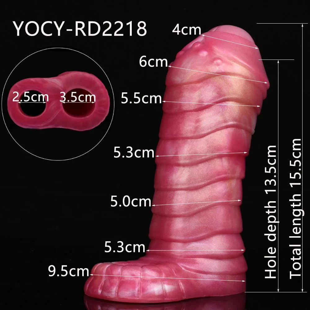 Reused Penis Sleeve Monster Dildo Cover Silicone Penis Sheath for Men Extender With Texture Masturbation Couple