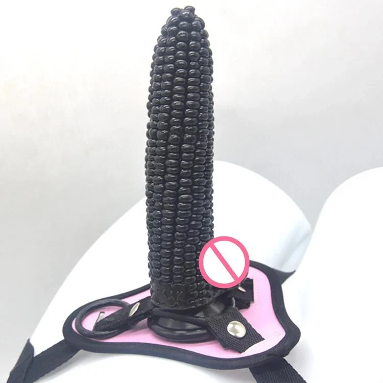 19cm Corn Shape Dildo Anal Plug Lesbian Sex Toy Penis with Belt Sex Toy Strap on Dildo Pants for Lesbian