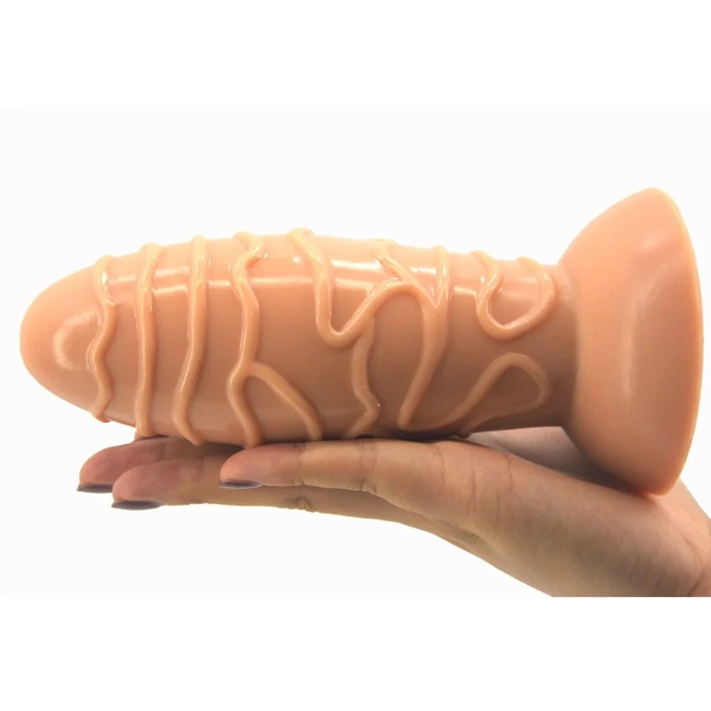 20cm 4.7cm Deep Texture Juguetes Sexuales Sexual Toys Rubber Penis Dildo Ball Shape Anal Plug for Men