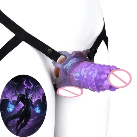 Monster Penis Extender Sleeve with Cock Ring Male Penis Sleeve Enlarger Silicone Adult Sex Toy, Knot Penis Sheath for Men