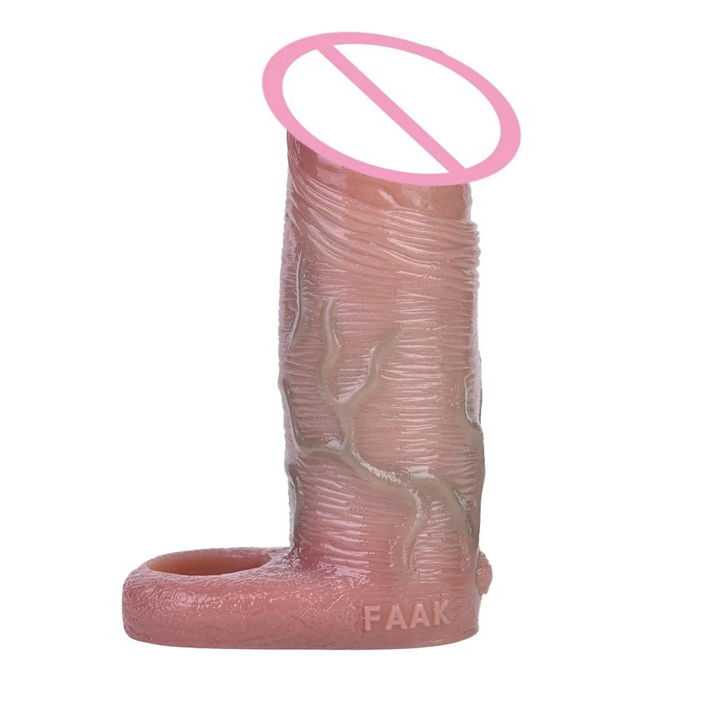 Realistic Cock Sleeves Silicone Penis Sleeve Delay Ejaculation Penis Sleeve Sex Toys for Men