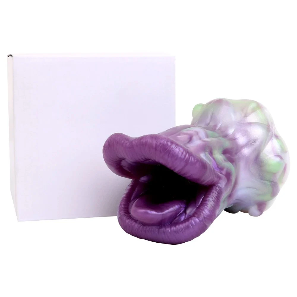 Purple Color Masturbation Cup Silicone Material Sex Toys Male Masturbator