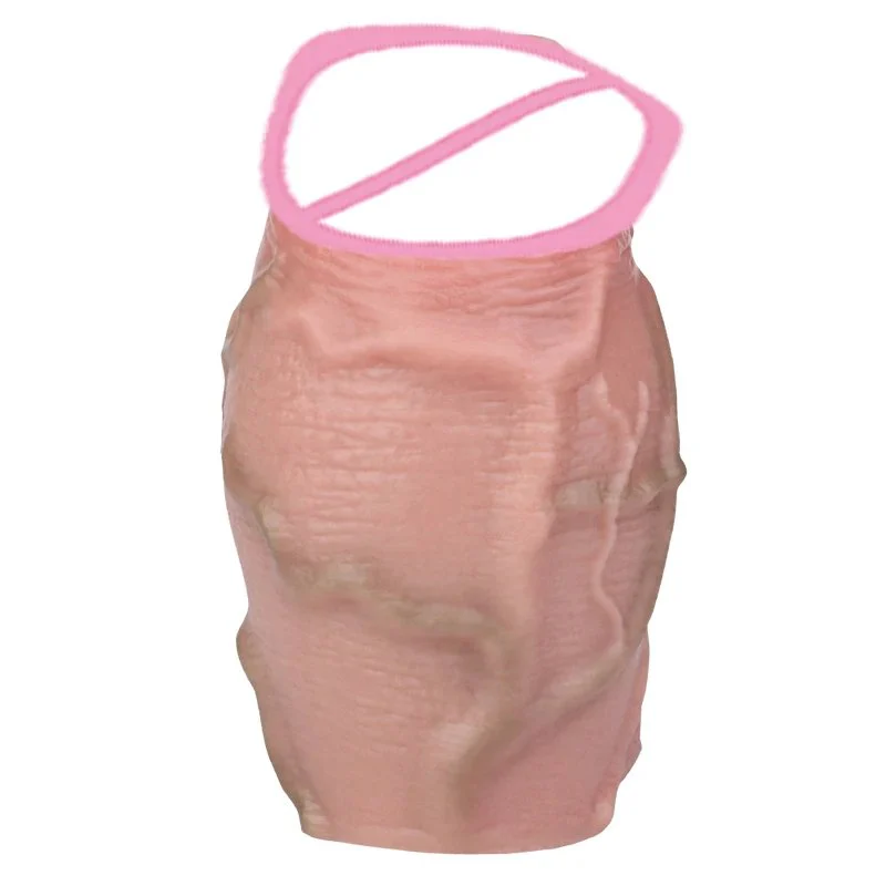 Open-ended Silicone Realistic Sheath With Anti-drop Ring Thick Realistic Penis Sleeve Cock Enlargement Sex Toys for Men