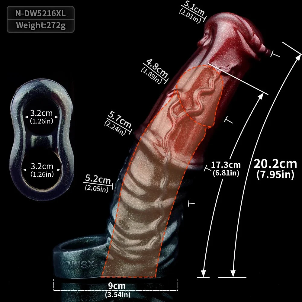 Huge Realistic Horse Penis Sleeve Extender Silicone Dildo Condom Male Delay Ejaculation Dick Enlargement Sex Toys for Men