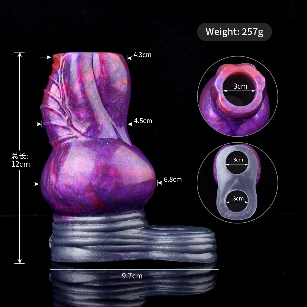 Phantom Sleeve Couple Sex Reusable Penis Extender Penis Sleeve Anal Plug for Men Women