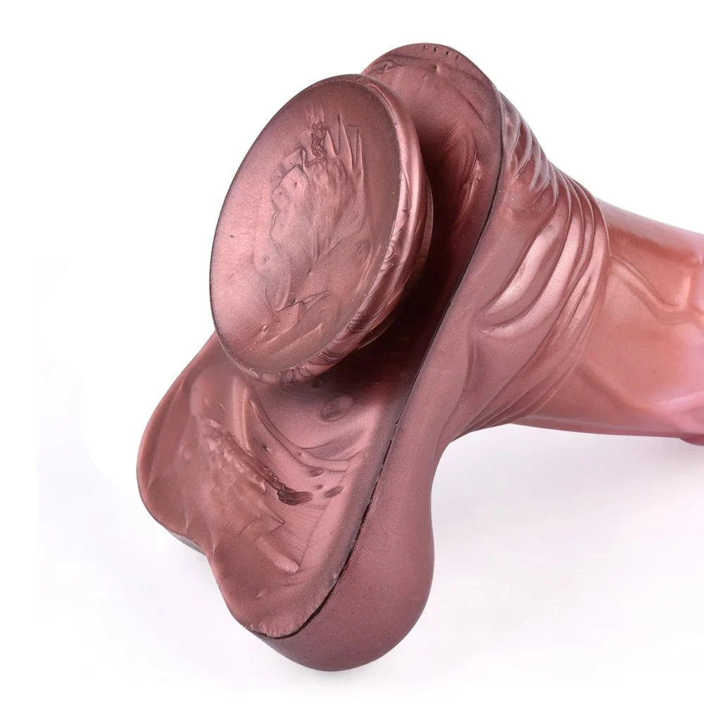 14.09 Inch Giant Realistic Animal Horse Penis Artificial Platinum Liquid Silicone Dildo for Women