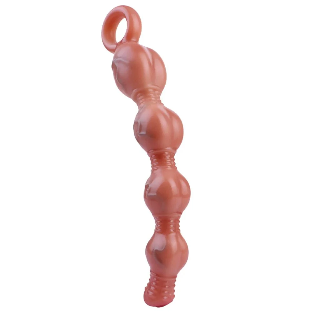 10.5 Inch Super Soft Silicone Vibrator Anal Beads Couples Anal Plug Massage Adult Sex Toys Flirting Vibrating Anal Butt Plug