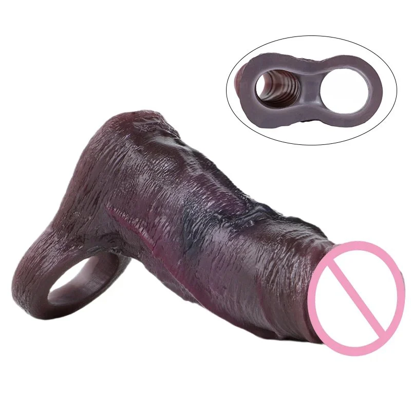 Open-Ended Penis Sleeve Effectively Extends and Enhances Internal Ridges for Heightened Sensation Suitable for Men