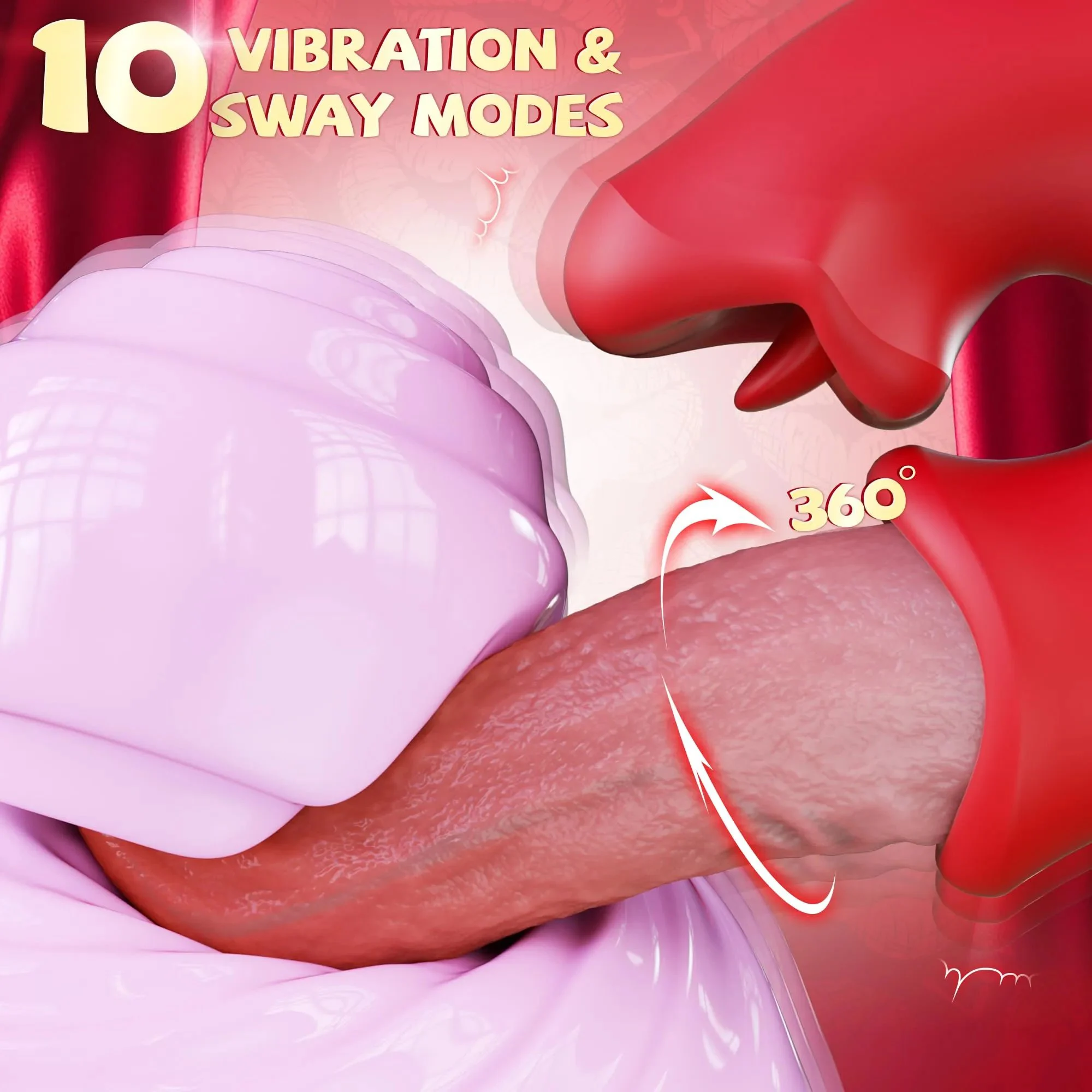 G Spot Occlusal Vibrator Women Clit Stimulator Deep Wriggle Licking Swing Realistic Tongue Biting Vibrators for Female Couples