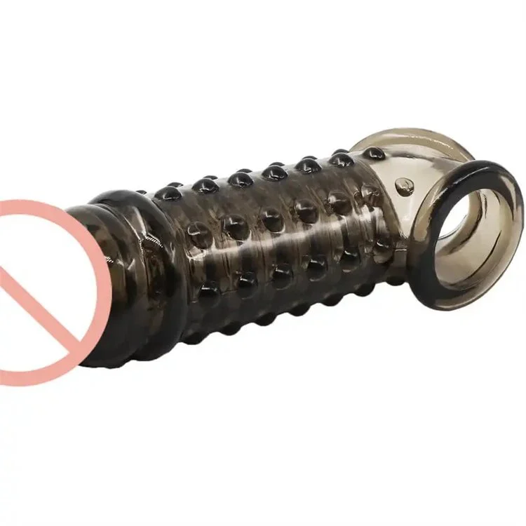 Male Sex Toys Reusable Silicone Condoms for Men Black Soft Penis Cock Sleeve