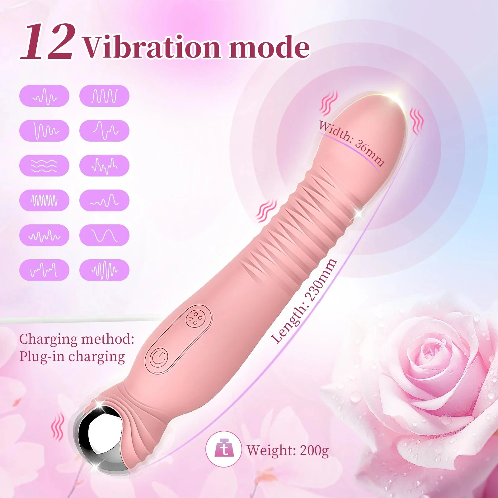 AV Stick Female Massager G-Spot Dildo Vibrator Stimulating Sex Toy for Women Vibrator
